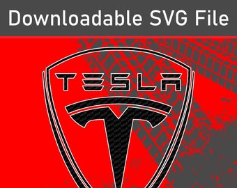 Tesla Logo Decal Etsy - tesla logo roblox decal