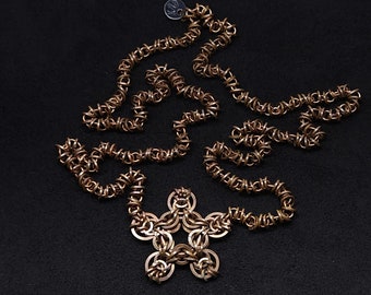Stern - Kette Halskette - Bronze/Kupfer