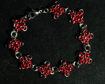 Lace Diamonds - Bracelet - Enameled Copper and Stainless
