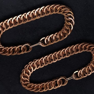 Pair of Half Persian - Chainmail Bracelets - Copper/Bronze
