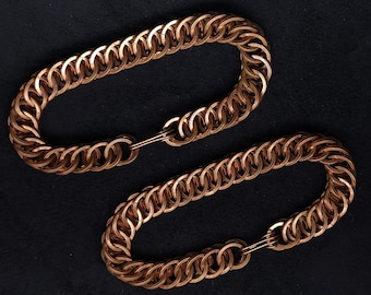 Pair of Half Persian - Chainmail Bracelets - Copper/Bronze