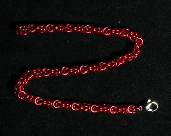 Red Byzantine - Enameled Copper - Bracelet