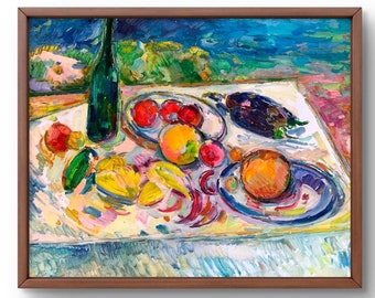 Oil painting still life original, painting on cardboard, fruits still life, handmade art, nature, unframed, food still life, wall art