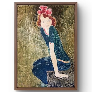 Retrato de pintura a óleo original, pintura a óleo sobre papelão, jovem com uma expressão brincalhona e um arco, arte feita à mão, sem moldura, arte de parede