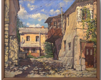 油絵　レンガの建物 油絵 レンガの建物 古びた建物を描く - モノ作り・自分作り