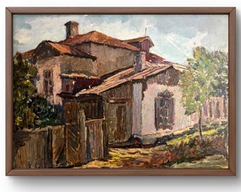 油絵　レンガの建物 レンガ造りの建物がある風景を描く 水彩画 酒井芳元 - YouTube