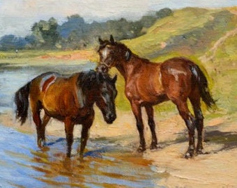 custom pet oil painting by Sotheby's artist | Money back guarantee | god cat horse art on canvas