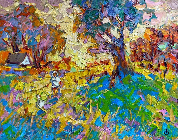 現代の洋画 25 GRAPHIC OIL PAINTING NOW ORIGINAL PAINTING - Foggy Giants 20x30” Acrylic on Canvas
