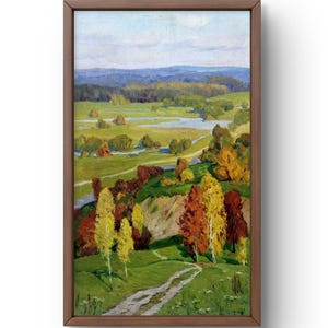 Oil painting landscape original, painting on canvas, mountains landscape, handmade art, nature, unframed, hill landscape, wall art