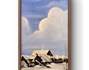 ルーヴシエンヌの雪 - アルフレッド・シスレーの手描き油絵複製、冬の
