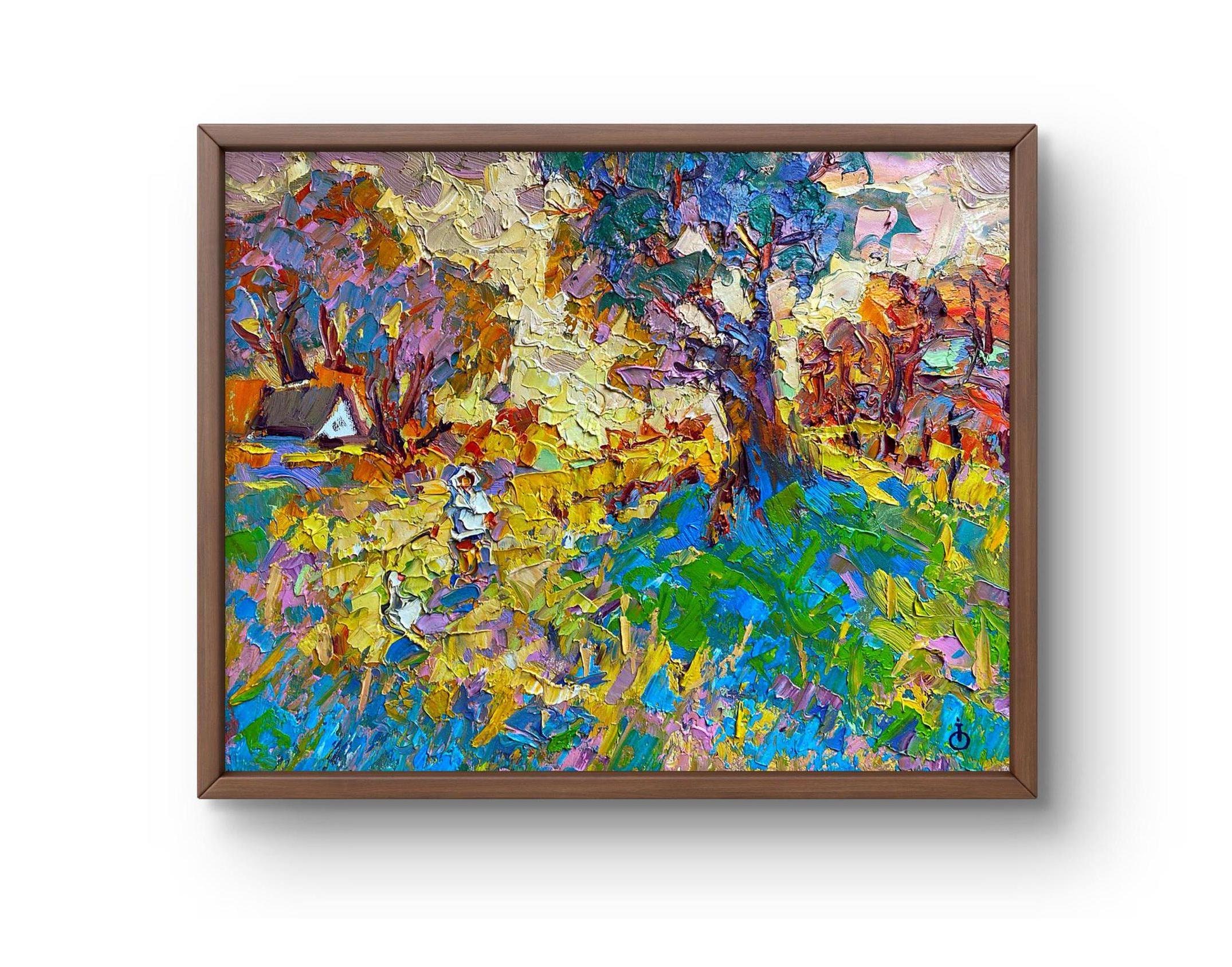 Oil Painting Landscape Original, Painting on Canvas, Summer