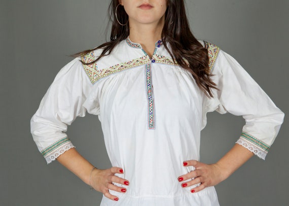 Ukrainian traditional yellow vyshyvanka vintage| u