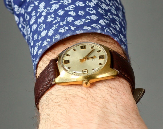 Poljot Vintage Men Wrist Watch / Mechanical USSR … - image 4