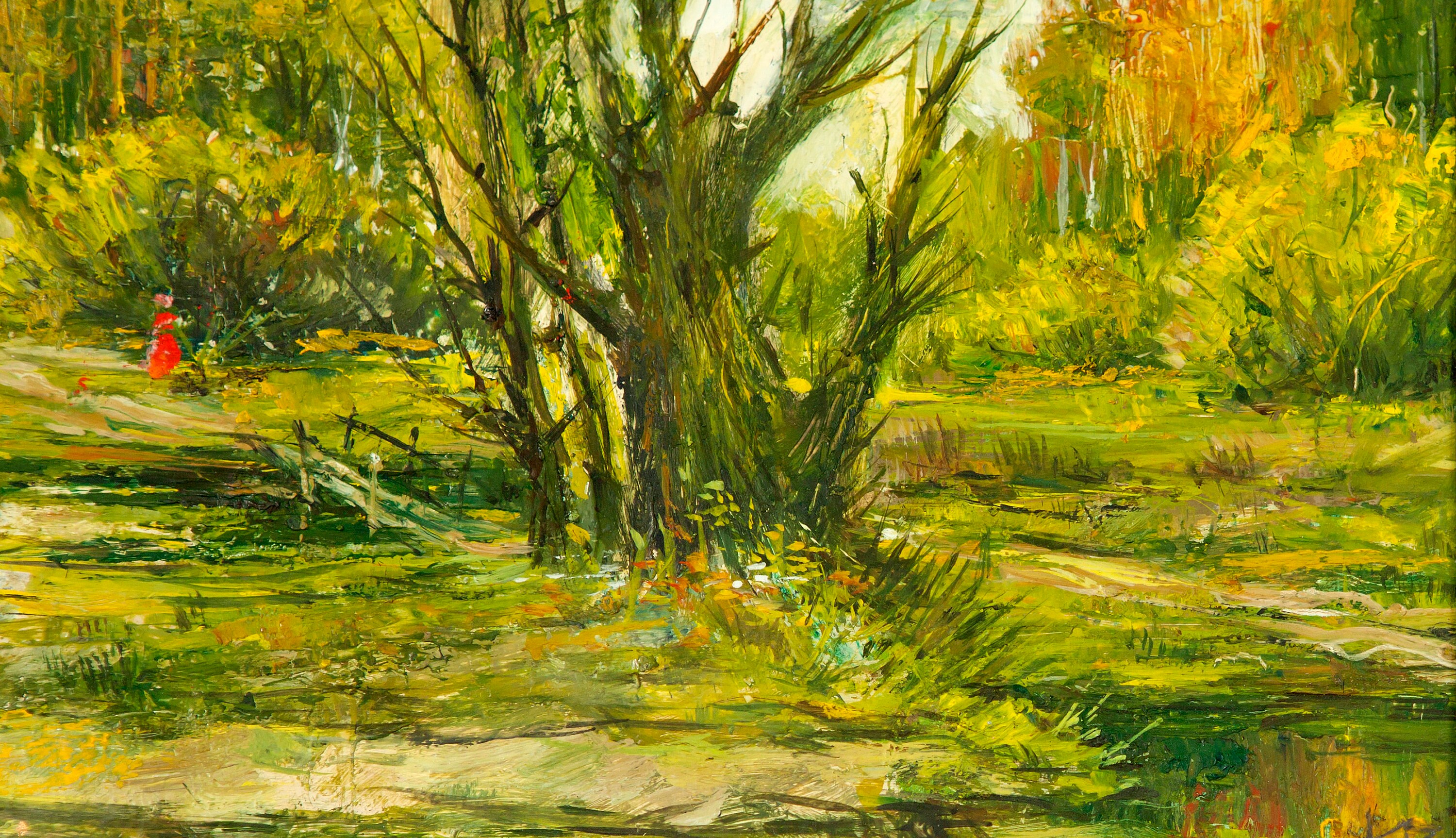 Oil Painting In the Forest Original Painting Landscape Forest | Etsy