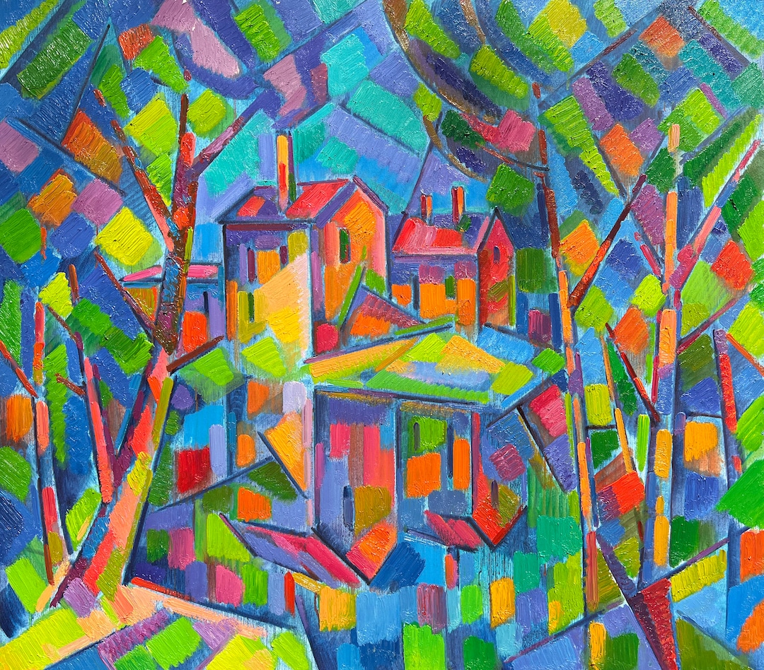 Oil Painting Near the Lake Peter Tovpev Original Picture Etsy