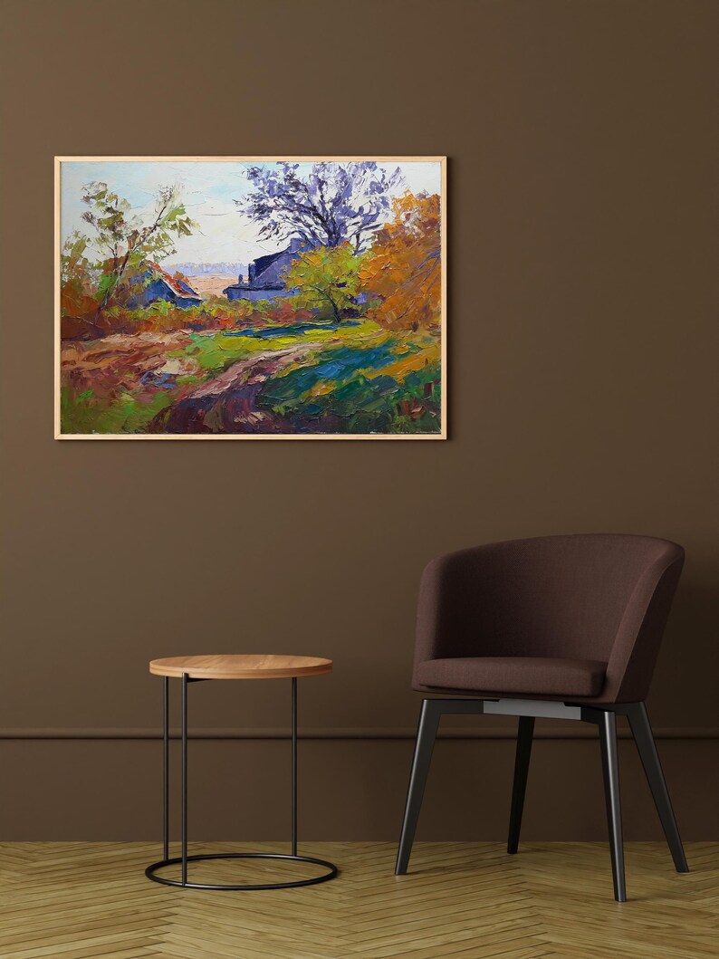 Oil Painting Landscape Original, Oil Painting, Autumn Colors Surround