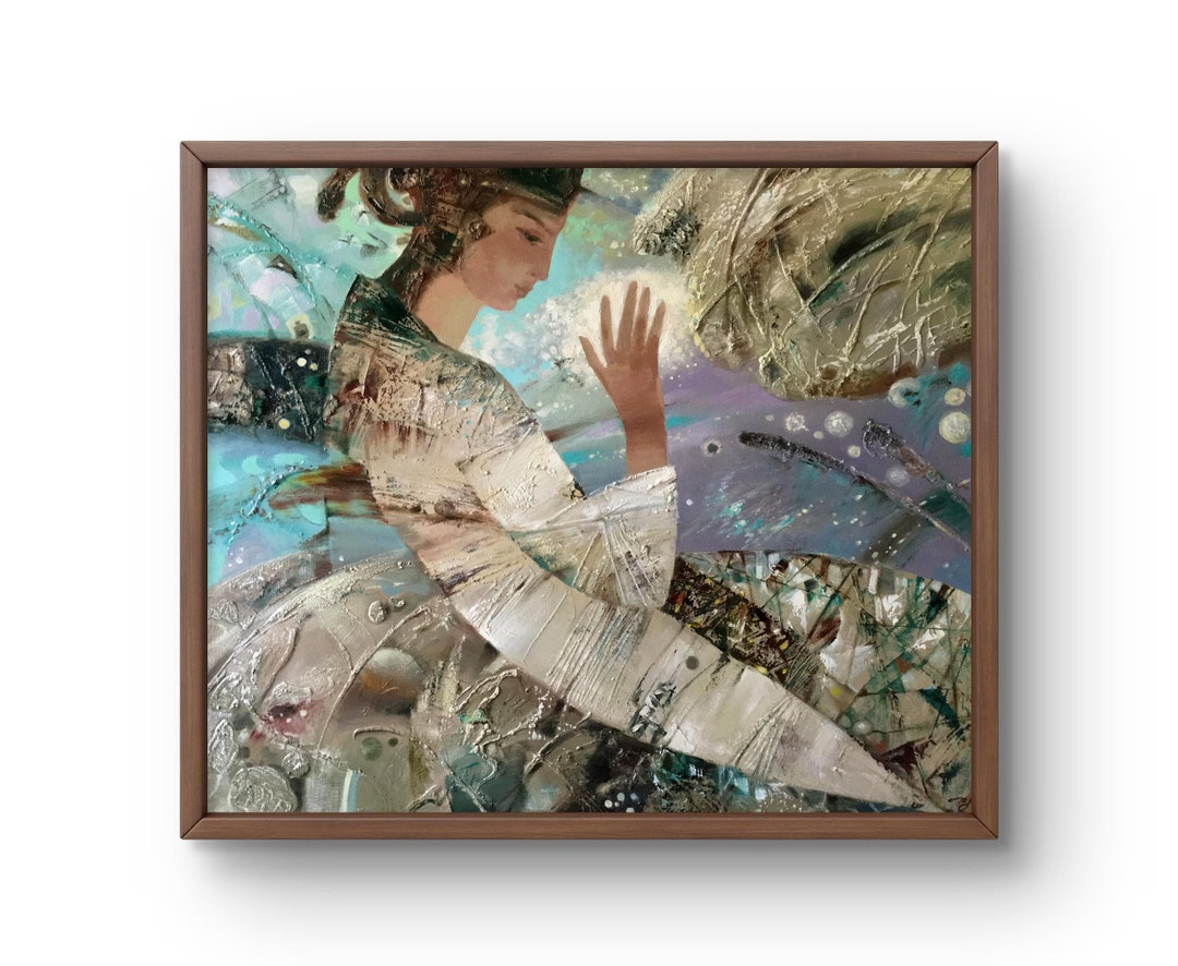 Oil Painting Abstract Original Oil Painting on Canvas Graceful Ethereal ...