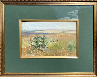 Oil painting Field M. V. Naumenko original picture painter signed art work & collectibles kitchen decor n903AAA