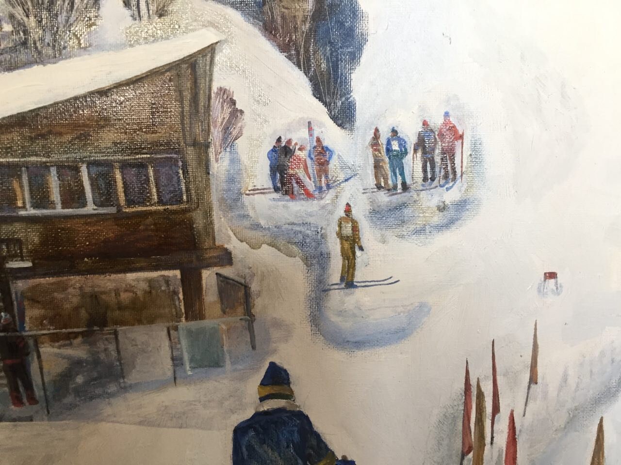 油絵　カルパティア山脈 支援のため、この絵を販売する。 油絵 カルパティア山脈の冬 バラニコワ ガリーナ ゲオルギエヴナ