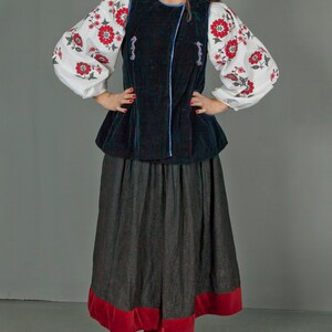 Ukrainian Vintage Korset/ Antique Ukrainian Vest/ Traditional Ukrainian Sleeveless Shirt/ Traditional Ukrainian Folk Jacket ウクライナ 刺繍 アンティーク image 2
