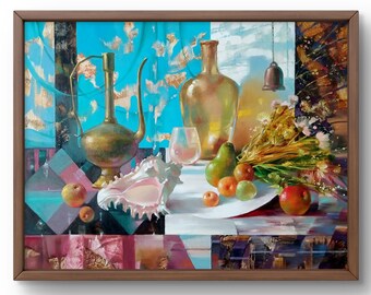 アレクサンダー・シェンデロフによる現代アート作品「フルーツと