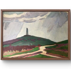 Dipinto a guazzo paesaggio originale, dipinto su carta, paesaggio di montagna, arte fatta a mano, natura, senza cornice, paesaggio collinare, arte murale