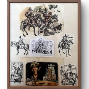 Grafica originale di pittura a penna, pittura su carta, grafica di personaggi, arte fatta a mano, natura, senza cornice, grafica di persone, arte murale