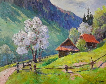 Op maat gemaakt olieverflandschap van foto | Natuurliefhebbers | Handgemaakte muurkunst | Schilderij op doek | Landschapsschilderij | Gepersonaliseerde geschenken