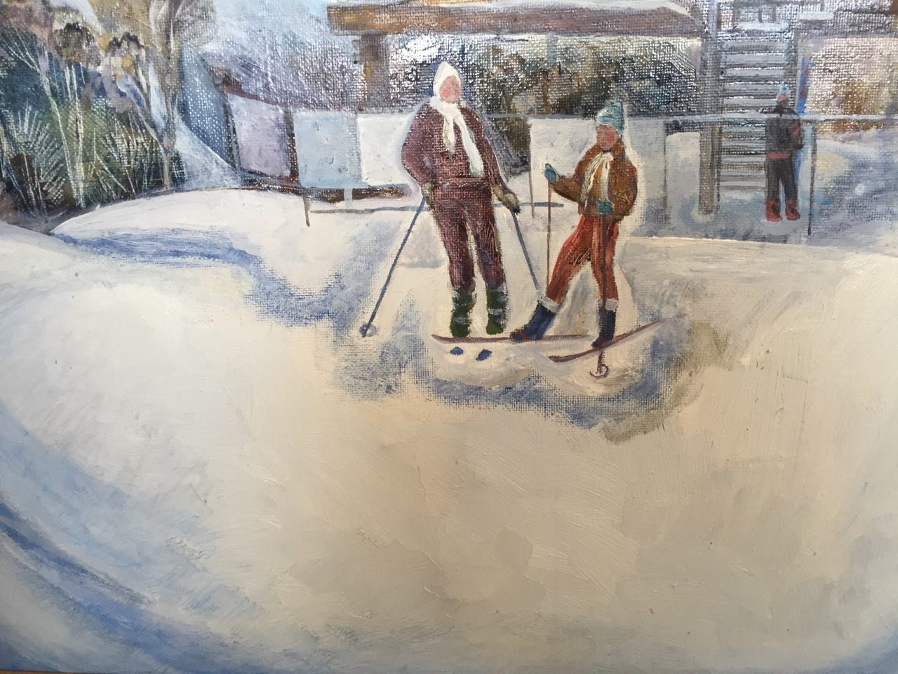 油絵 カルパティア山脈の冬 バラニコワ ガリーナ ゲオルギエヴナ