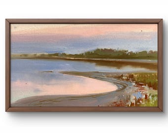 橋 川 夏の日 自然 風景 風景 木 ギフト キャンバスに描いた絵画