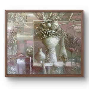 Oil painting abstract original oil painting texture and muted tones that combine organic shapes abstract handmade art unframed abstract