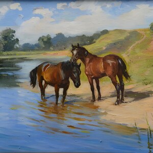 custom pet oil painting by Sotheby's artist | Money back guarantee | god cat horse art on canvas
