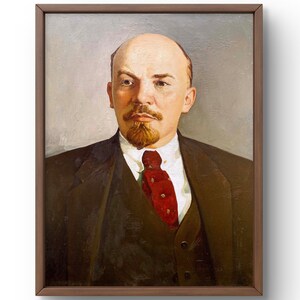 Oil painting social realism original, oil painting on canvas, image of a man in formal wear on a brown background, handmade art, unframed