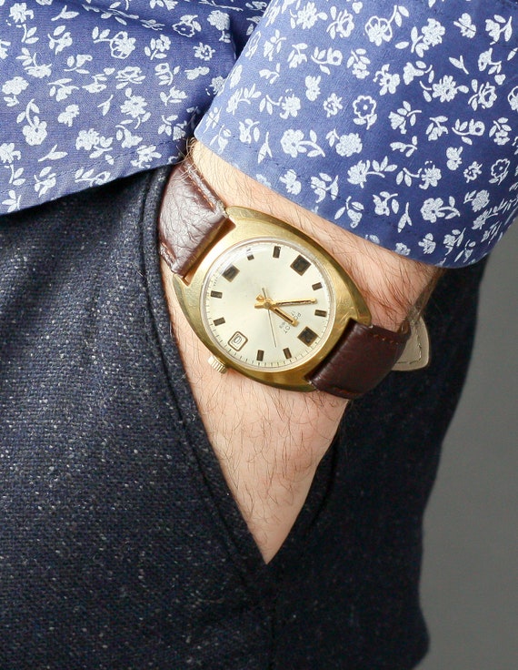 Poljot Vintage Men Wrist Watch / Mechanical USSR … - image 6
