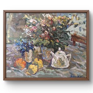 花と果物 - クロード・モネの手描きの油絵の複製、美しいさまざまな花