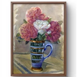 Pintura al óleo de bodegón original, pintura sobre cartón, bodegón de flores, arte hecho a mano, interior, sin marco, bodegón de ramo, arte de pared