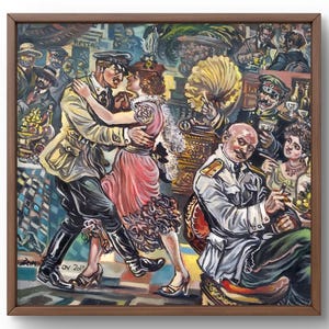 Retrato de pintura a óleo original, pintura em papelão, retrato de oficial, arte artesanal, natureza, sem moldura, retrato de pessoas, arte de parede