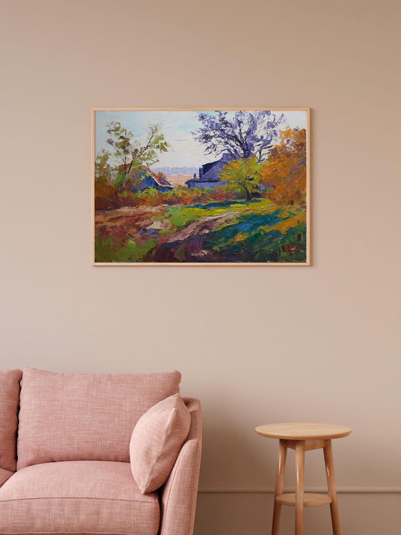 Oil Painting Landscape Original, Oil Painting, Autumn Colors Surround