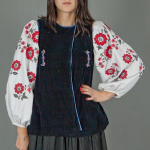 Ukrainian Vintage Korset/ Antique Ukrainian Vest/ Traditional Ukrainian Sleeveless Shirt/ Traditional Ukrainian Folk Jacket ウクライナ 刺繍 アンティーク