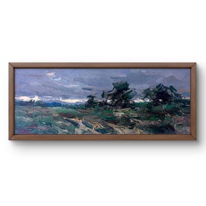 Pintura al óleo paisaje original, pintura sobre cartón, paisaje al atardecer, arte hecho a mano, naturaleza sin marco, paisaje al atardecer plateado, arte de pared