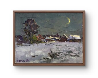 ルーヴシエンヌの雪 - アルフレッド・シスレーの手描き油絵複製、冬の