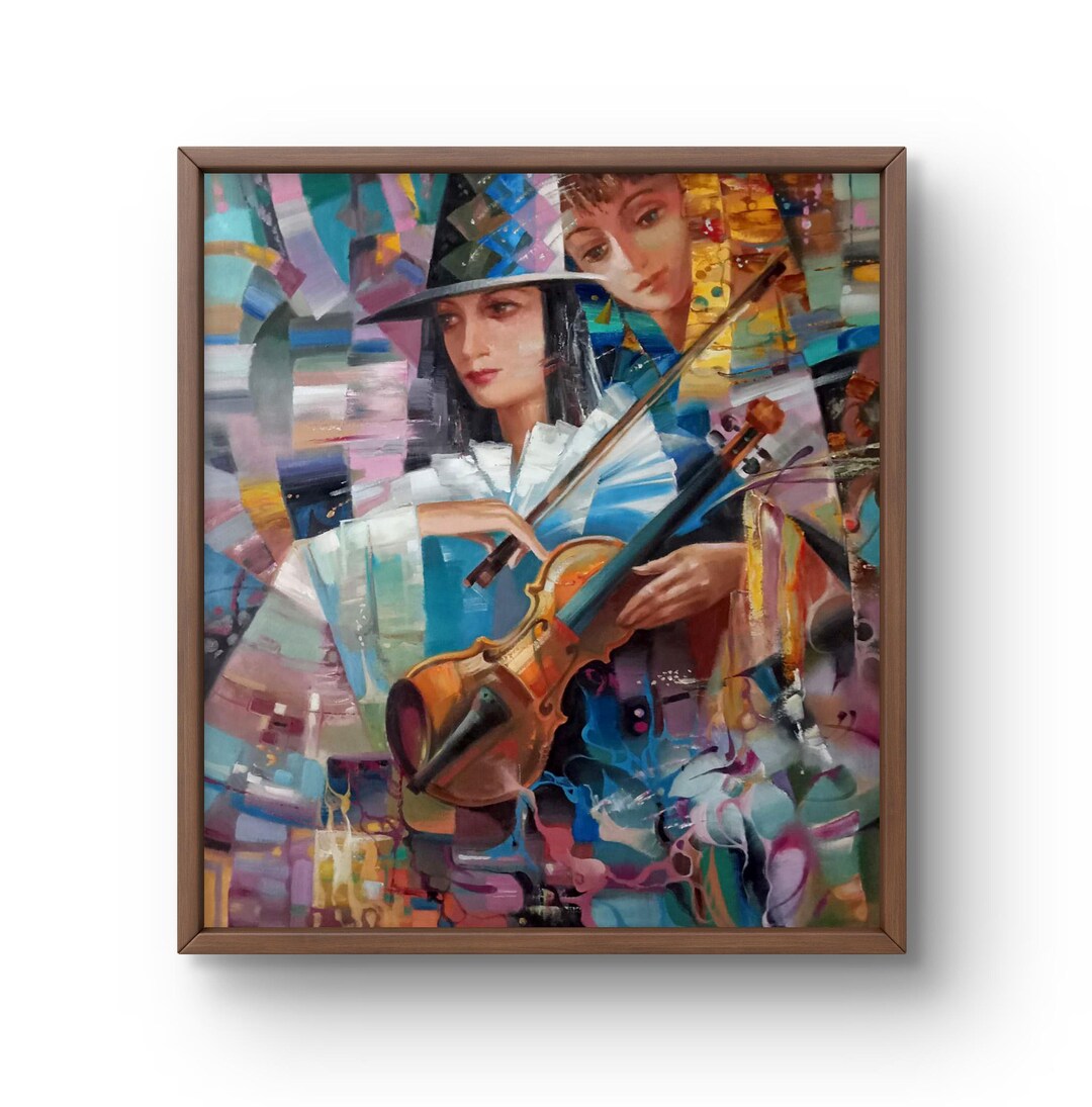 Oil Painting Abstract Original Oil Painting on Canvas Girl Portrait ...