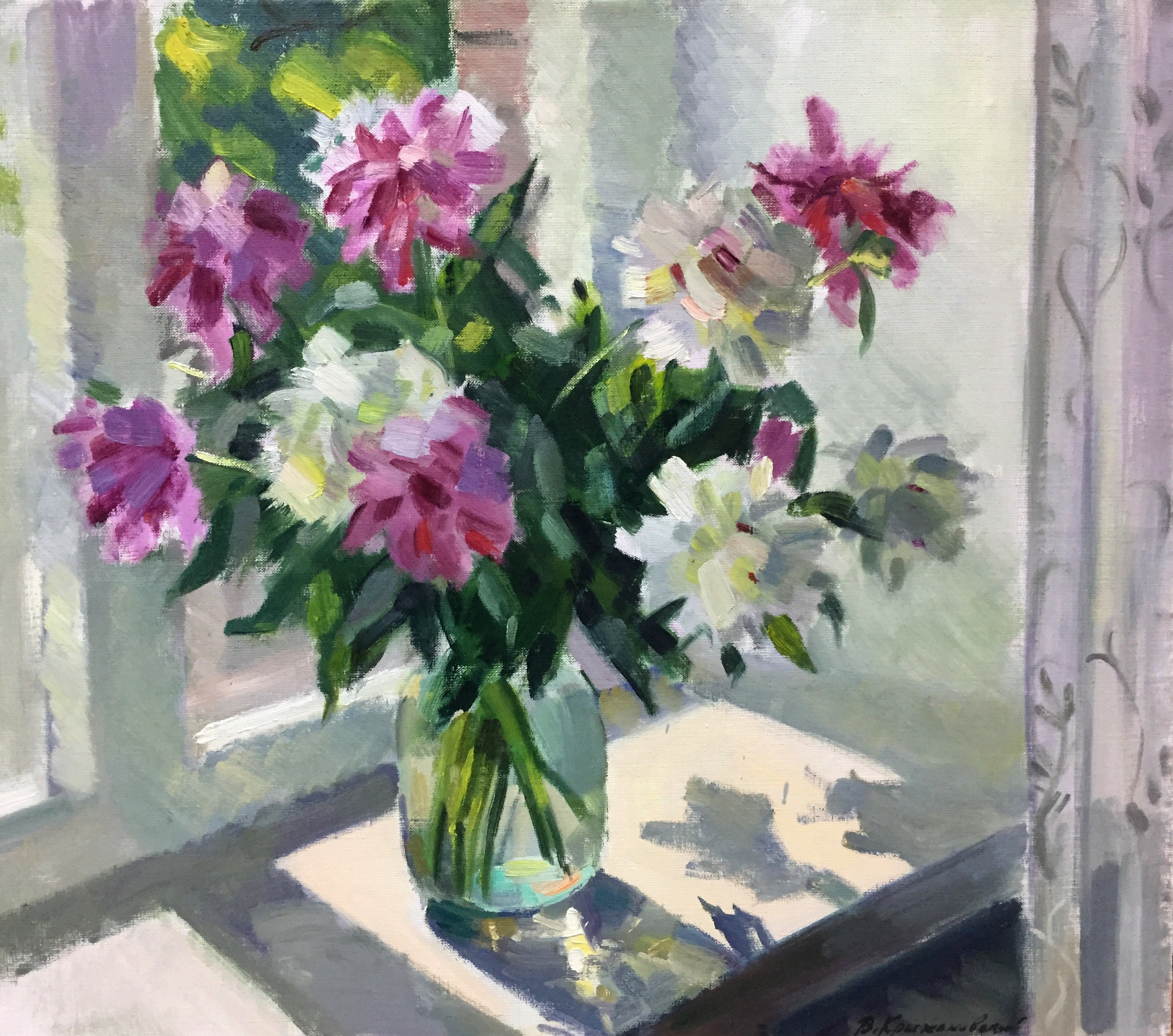 Oil Painting Peonies Kryzhanivskyi Viktor Vladimirovich Original
