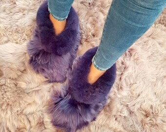 pluizige slippers