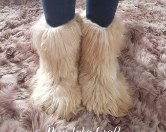 alpaca fur boots