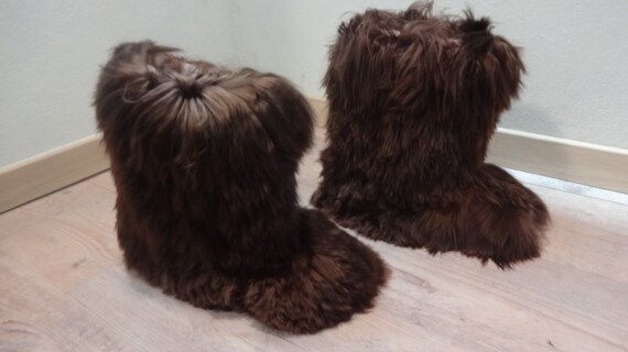 alpaca fur boots