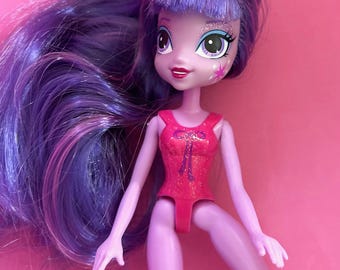 My Little Pony Pink Equestria Twilight Sparkly Doll with Purple Hair