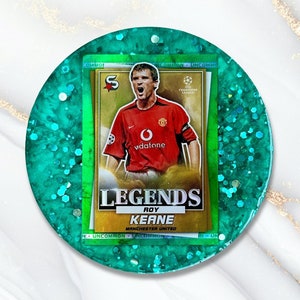 Roy Keane (1997 Manchester United) Porta-copos brilhante com cartão de futebol da Liga dos Campeões *LEGENDS*