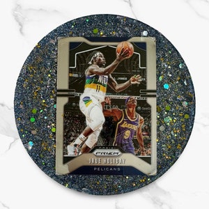 Jrue Holiday (New Orleans Pelicans) Sottobicchiere scintillante / Carta da basket Prizm