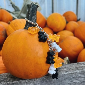 Colorful Halloween Gummy Bear Charm Keychain | Cute Purse, Bag or Key Accessory ~ *Spooky or Sparkly*